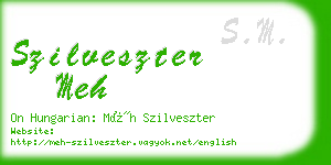 szilveszter meh business card